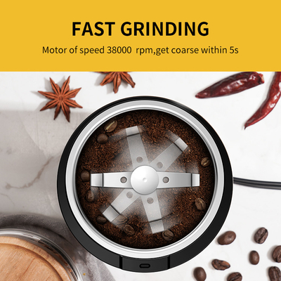 150W 상업적 전기식 커피 분쇄기 60g 능력, 304 스테인레스 강 양념 그라인더
