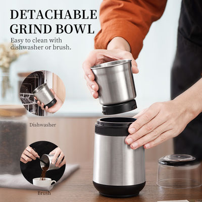 제거할 수 있는 2 컵 커피 메이커 200W 다기능 조정할 수 있는 전기 콩 그라인더