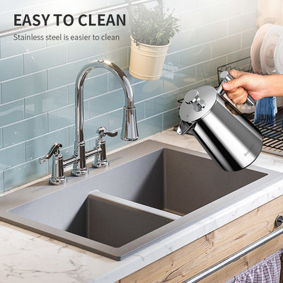 34OZ 중벽은 프렌치 프레스 커피 메이커 고전 스타일 SS304를 격리했습니다