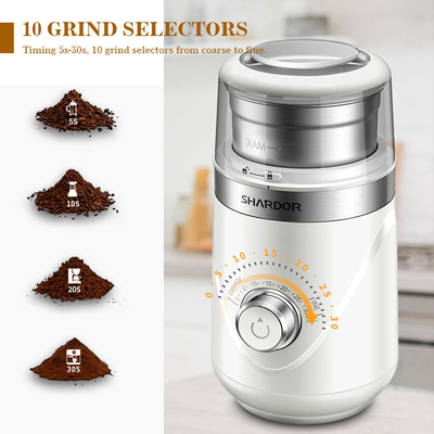 150W 전기 커피 원두 분쇄 장치 SS304 70g 자동 에스프레소 그라인더