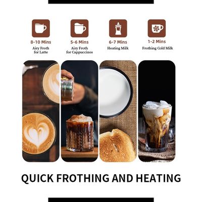 추운 분리할 수 있는 에스프레소 우유 거품기와 뜨거워지 지적 자동장치